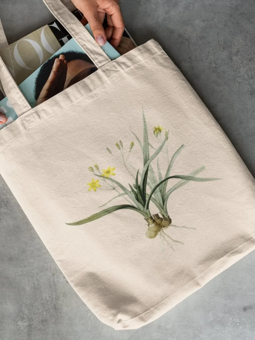 Velvet Hypoxis Vintage Floral Print Graphic Canvas Tote Bag